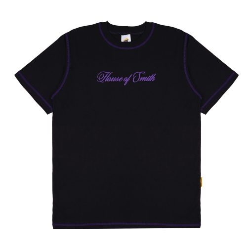 House of Smith Kaos Pria Lengan Pendek - Purple Edge Tee Regular Tshirt Black - T Shirt