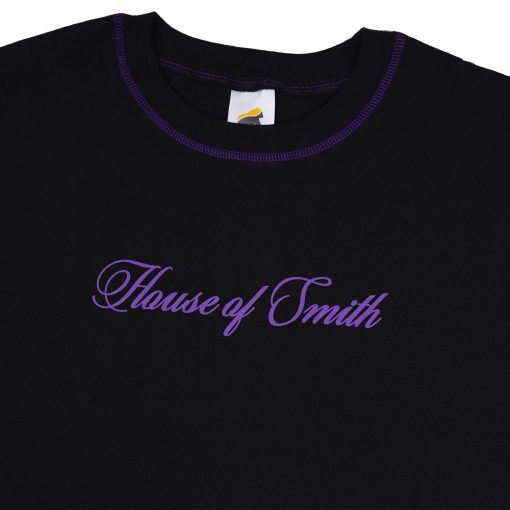 House of Smith Kaos Pria Lengan Pendek - Purple Edge Tee Regular Tshirt Black - T Shirt - Image 2