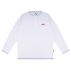 House of Smith Kaos Pria Lengan Panjang - Smith Long Sleeve Henley White - T Shirt Long Sleeve Henley