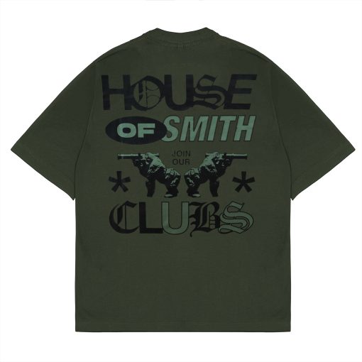 House of Smith Kaos Oversize Pria - Troops Oversized Tshirt Green - Oversize T Shirt