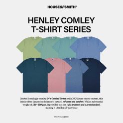 Alternative view of House of Smith Kaos Henley Pria Lengan Pendek - Comley Tshirt - T Shirt Short Henley