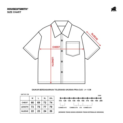 House of Smith Kemeja Oversize Pria - Esquip Oversized Shirt - Short Shirts Oversized - Image 6