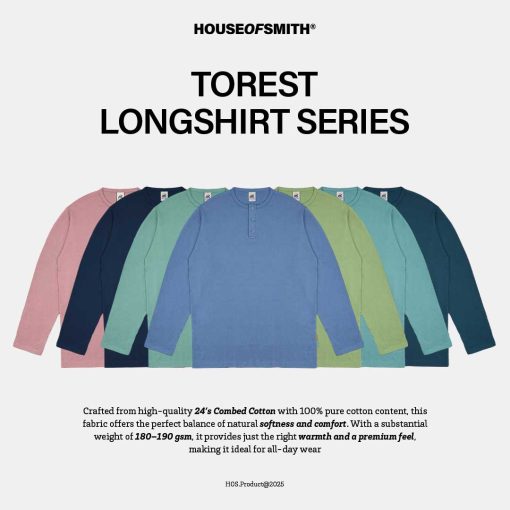 House of Smith Kaos Pria Lengan Panjang - Torest Longshirt - T Shirt Long Sleeve Henley