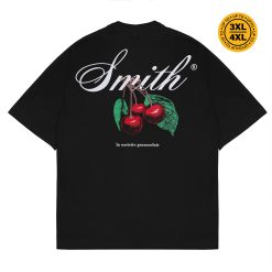 House of Smith Kaos Oversize Pria - Cherrys Heavyweight Oversized Tshirt Black - Oversize T Shirt