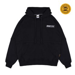 House of Smith Sweater Hoodie Oversize Pria - Double Sleeve Hoodie Black