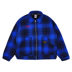 House of Smith Jaket Pria - Field Grid Work Jacket Blue - Work Jacket