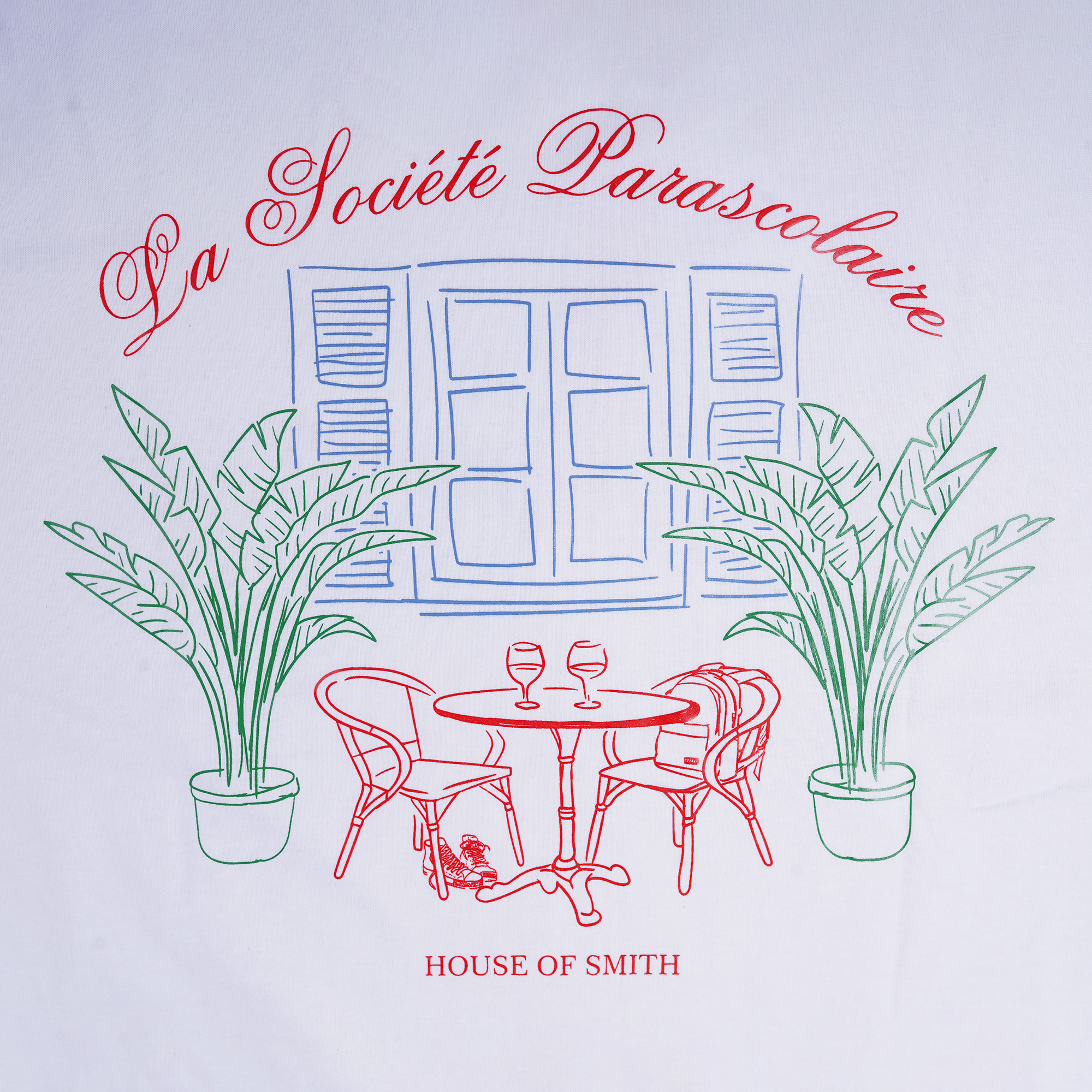 House of Smith Kaos Oversize Pria - Fenetre Oversized Tshirt White - Oversize T Shirt - Image 3