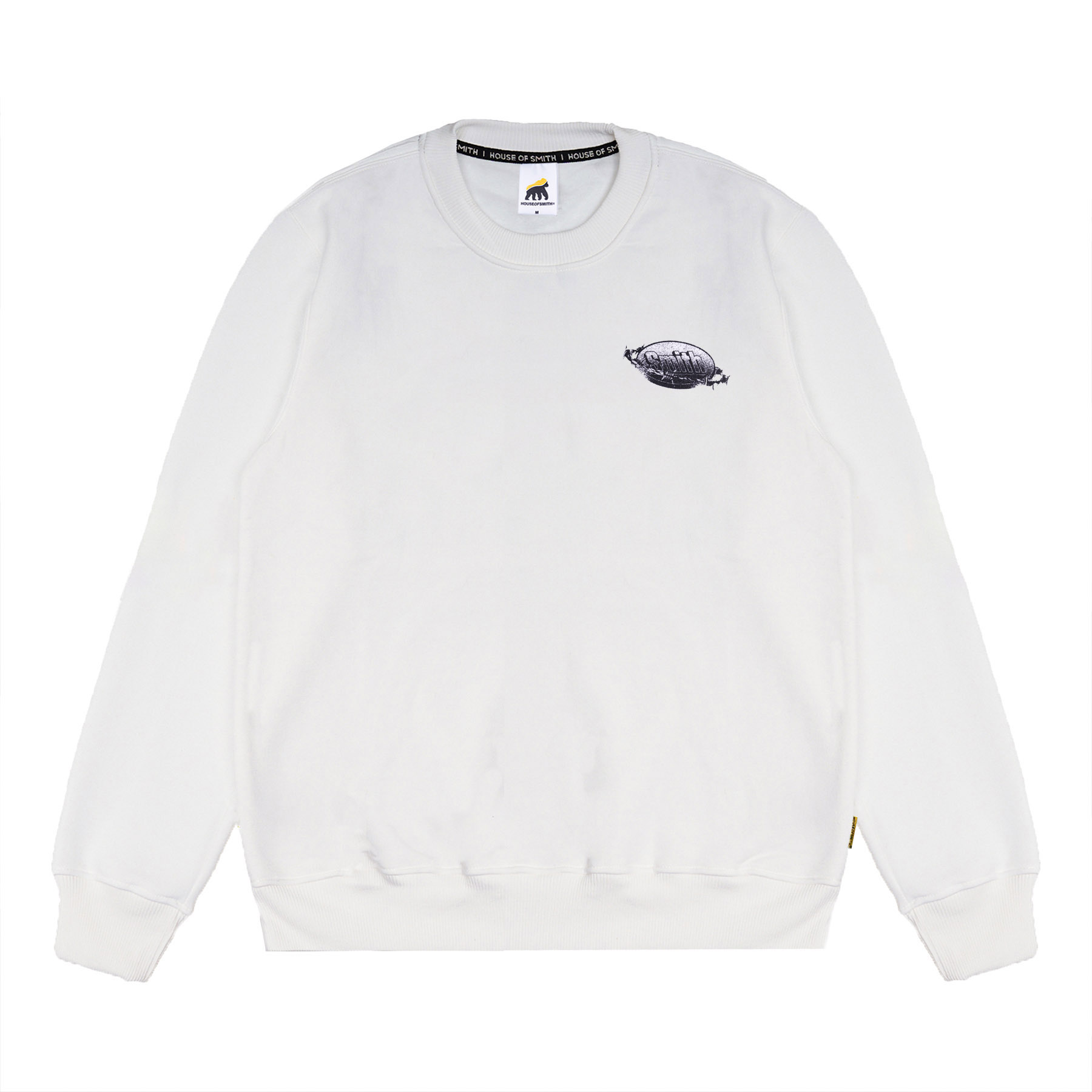 House of Smith Sweater Crewneck Pria - Grits Crewneck White - Image 2