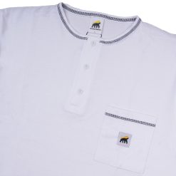 Alternative view of House of Smith Kaos Henley Pria Lengan Pendek - Heatic Pocket Regular Henley White - T Shirt Short Henley