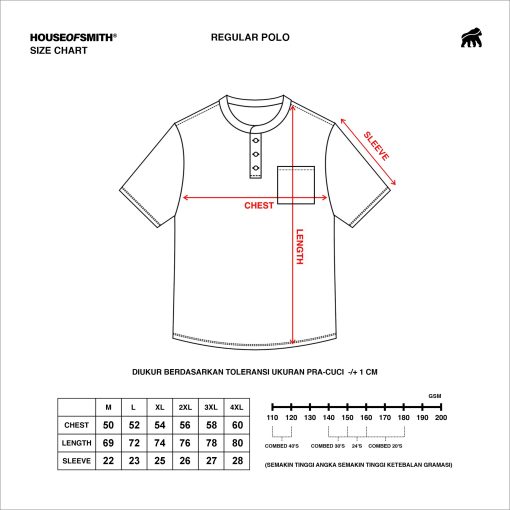 House of Smith Kaos Henley Pria Lengan Pendek - Heatic Pocket Regular Henley White - T Shirt Short Henley - Image 3