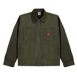 House of Smith Jaket Boxy Pria - Clover Boxy Cord Jacket Army #2 - Work Jacket