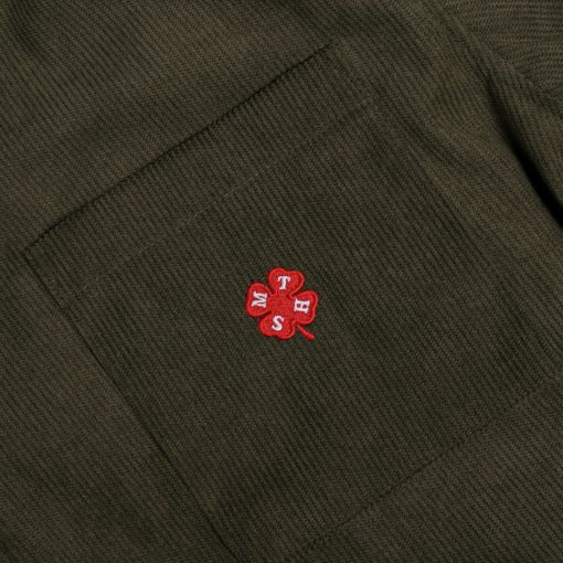 House of Smith Jaket Boxy Pria - Clover Boxy Cord Jacket Army #2 - Work Jacket - Image 3