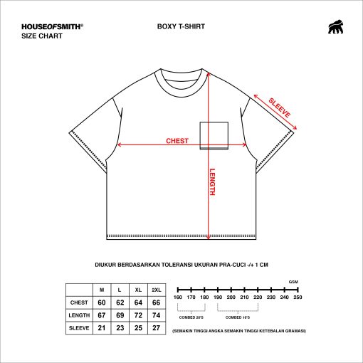 House of Smith Kaos Boxy Pria - Over Drop Tshirt Black - Boxy T Shirt - Image 5