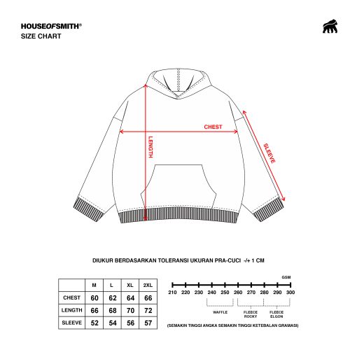 House of Smith Sweater Hoodie Oversize Pria - Badge Logo Oversized Hoodie White - Image 7