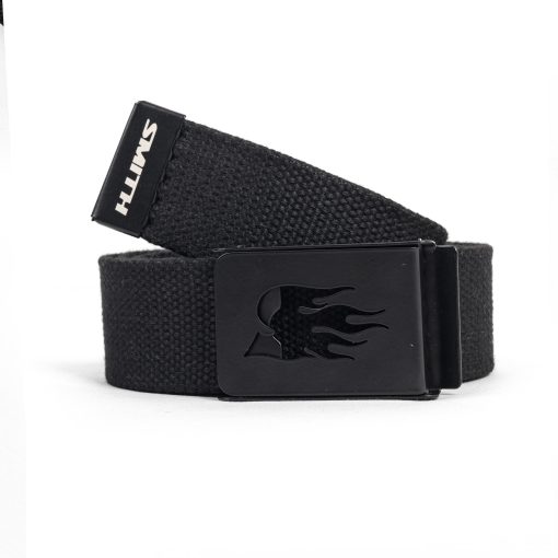 House of Smith Ikat Pinggang - S Burn Webbing Belt Black - Belt