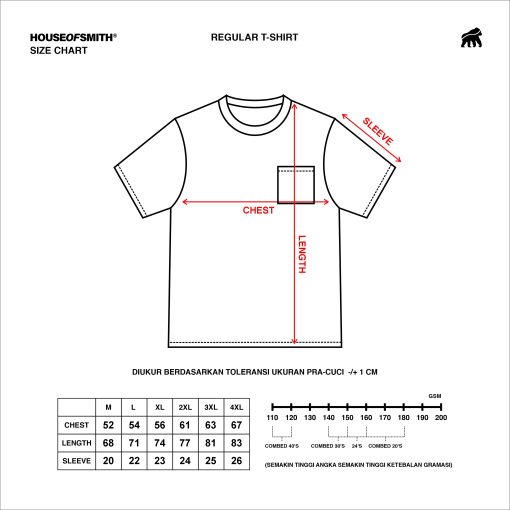House of Smith Kaos Pria Lengan Pendek - Tomatoes Pocket Tshirt Green Fuji - T Shirt - Image 4