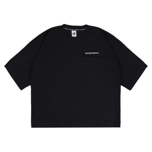House of Smith Kaos Boxy Pria - Over Drop Tshirt Black - Boxy T Shirt