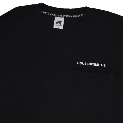 House of Smith Kaos Boxy Pria - Over Drop Tshirt Black - Boxy T Shirt - Image 2