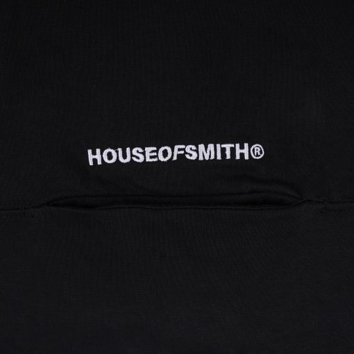 House of Smith Kaos Boxy Pria - Over Drop Tshirt Black - Boxy T Shirt - Image 3