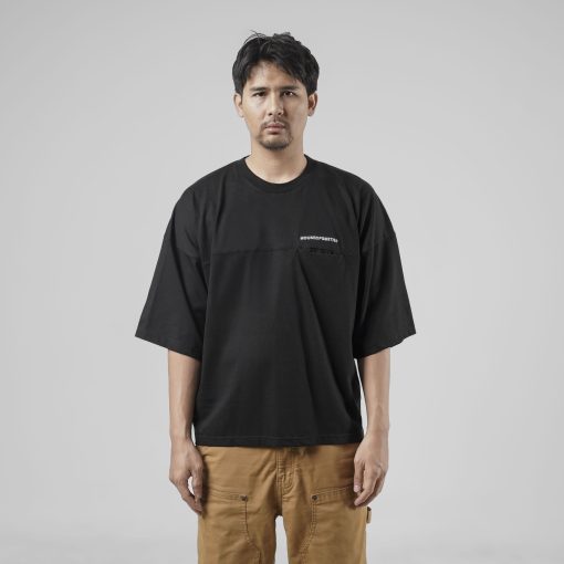 House of Smith Kaos Boxy Pria - Over Drop Tshirt Black - Boxy T Shirt - Image 4