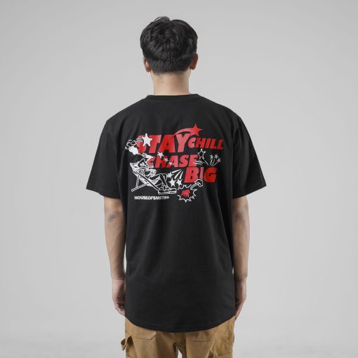 House of Smith Kaos Pria Lengan Pendek - Stay Chill Tshirt Black - T Shirt - Image 5
