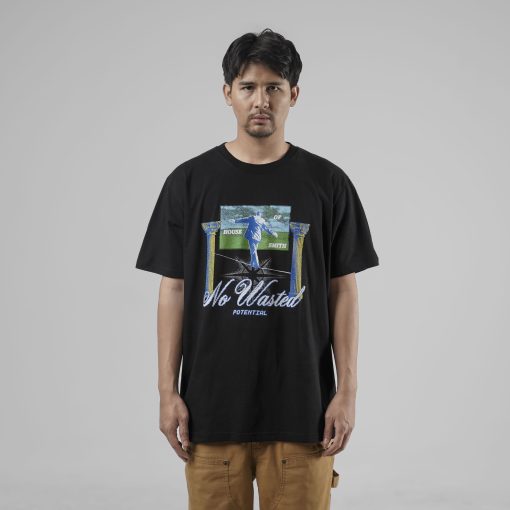 House of Smith Kaos Pria Lengan Pendek - No Wasted Tshirt Black - T Shirt - Image 3
