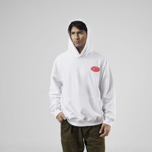 House of Smith Sweater Hoodie Oversize Pria - Badge Logo Oversized Hoodie White - Image 6