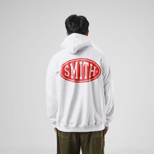 House of Smith Sweater Hoodie Oversize Pria - Badge Logo Oversized Hoodie White - Image 5