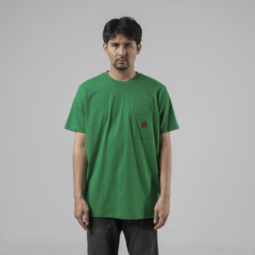 House of Smith Kaos Pria Lengan Pendek - Tomatoes Pocket Tshirt Green Fuji - T Shirt - Image 3