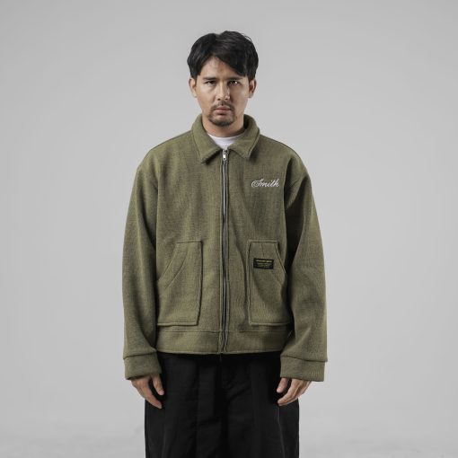 House of Smith Jaket Boxy Pria - Elder Boxy Work Jacket Army - Work Jacket - Image 3