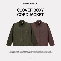 House of Smith Jaket Boxy Pria - Clover Boxy Cord Jacket - Work Jacket