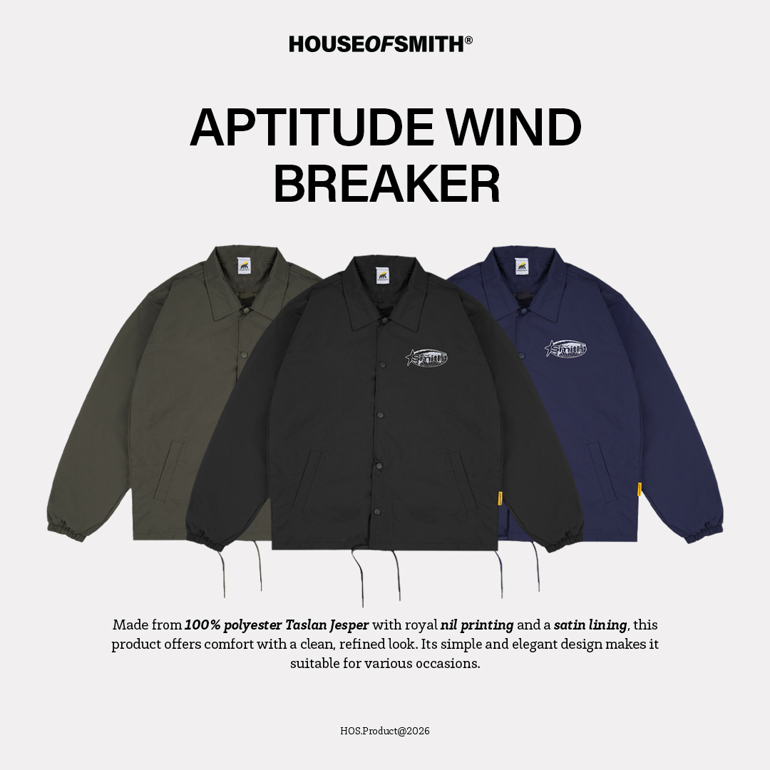 House of Smith Jaket Pria - Aptitude Wind Breaker - Coach Jacket