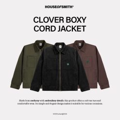 House of Smith Jaket Boxy Pria - Clover Boxy Cord Jacket - Work Jacket