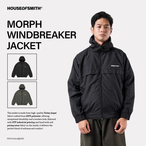 House of Smith Jaket Pria - Morph Windbreaker Jacket - Jacket - Image 3