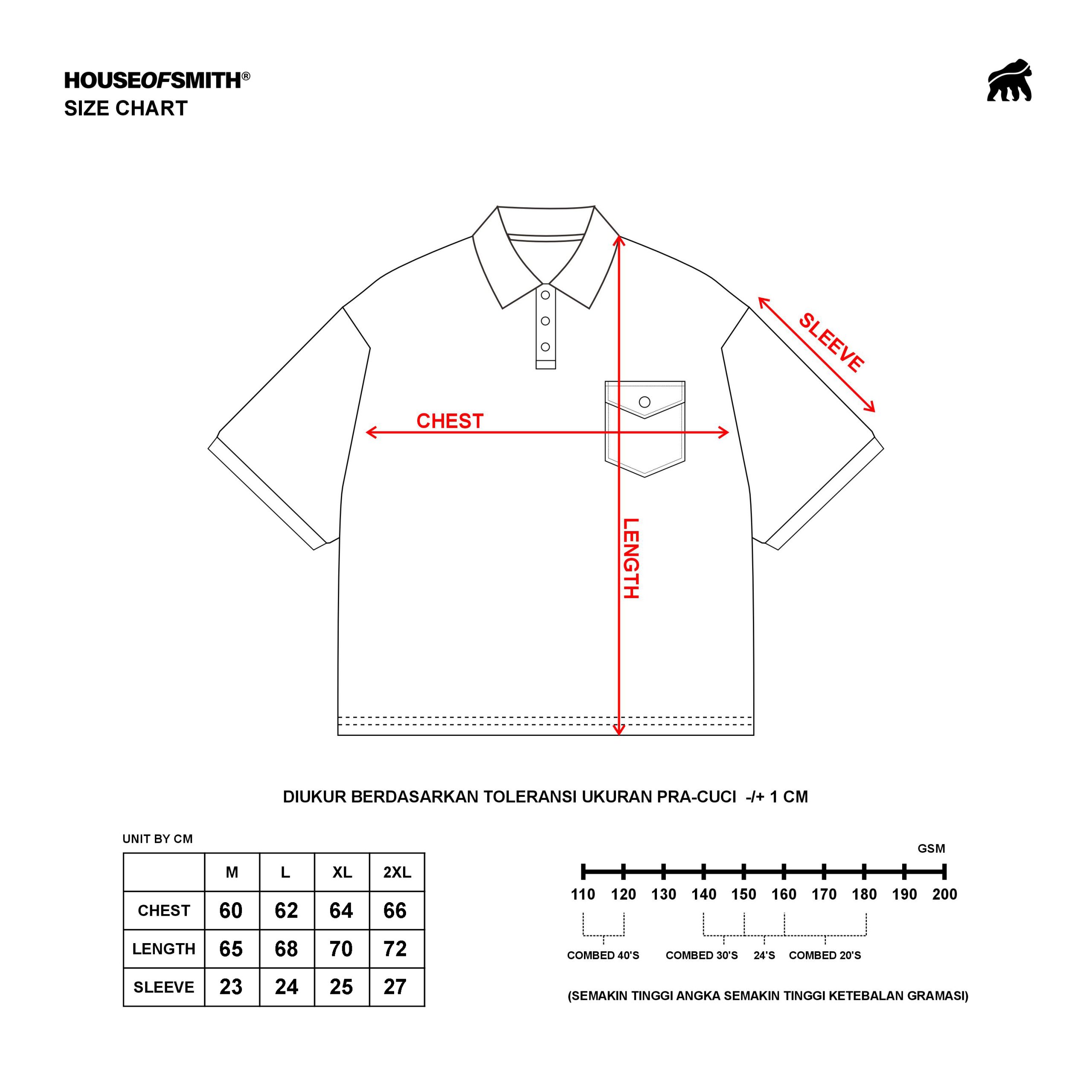 House of Smith Polo Shirt - Bloc Waffle Boxy Polo Shirt - Kaos Polo Boxy Pria - Image 6