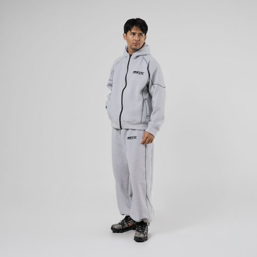 House of Smith Sweater Hoodie Zipper Track Suit Pria - Voulard Track Jacket Grey - Image 4