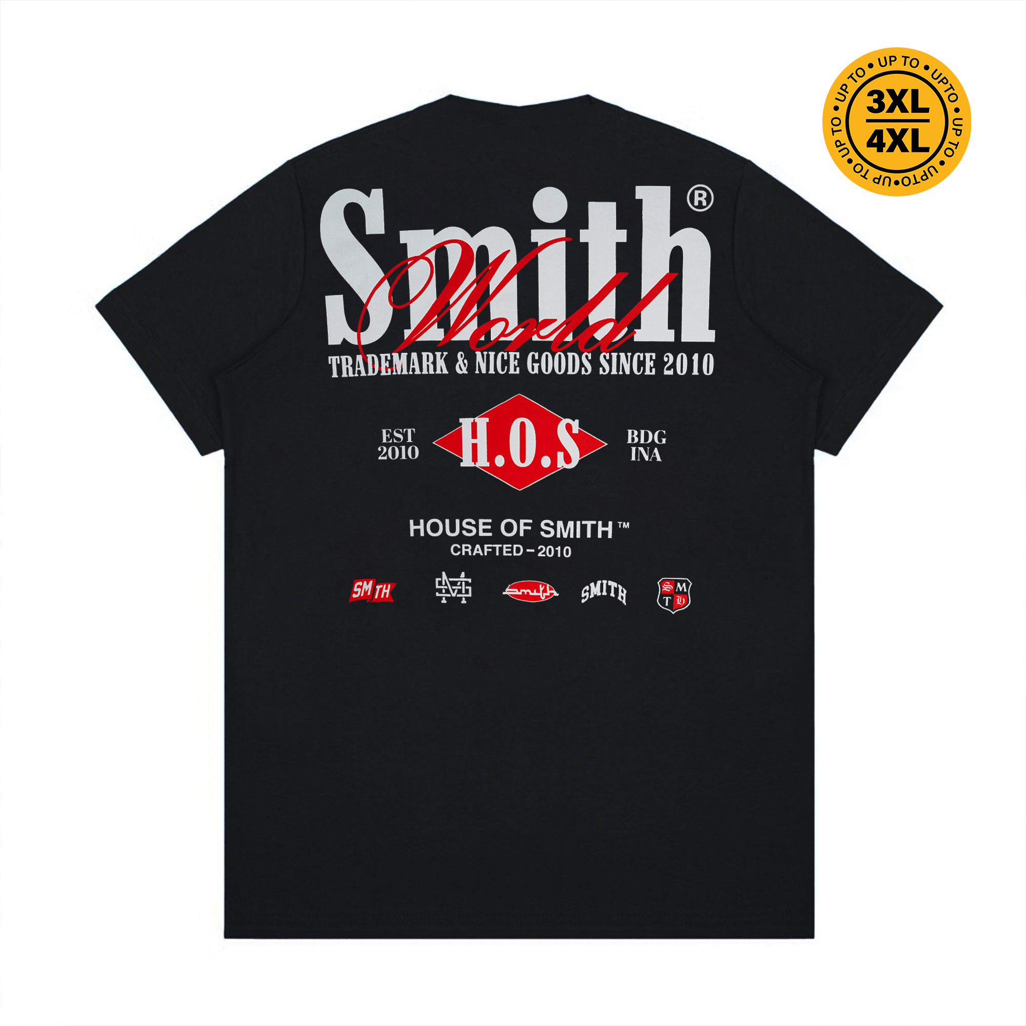 House of Smith Kaos Pria Lengan Pendek - Revenue Tshirt Black - T Shirt