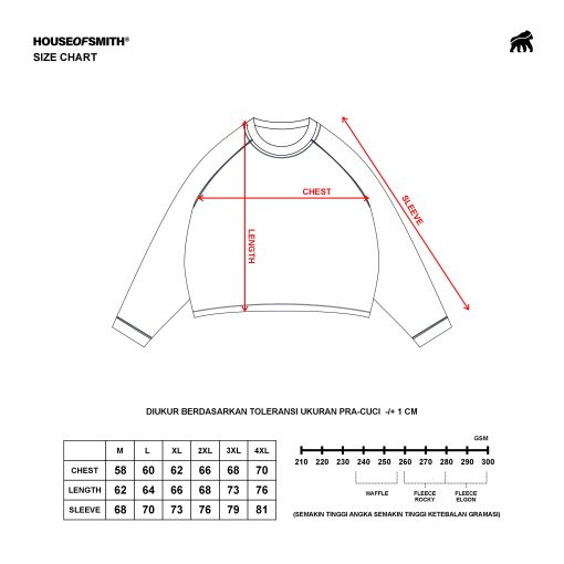 House of Smith Kaos Pria Lengan Panjang - Therma Waffle Knit Boxy Ls Brown - Long Sleeve Boxy - Image 3
