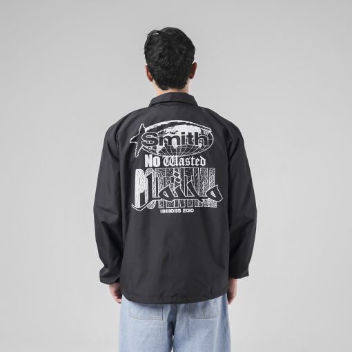 House of Smith Jaket Pria - Aptitude Wind Breaker Black - Coach Jacket - Image 6