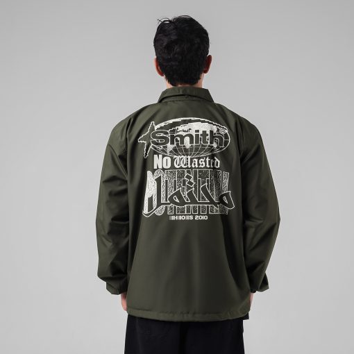 House of Smith Jaket Pria - Aptitude Wind Breaker Army - Coach Jacket - Image 8