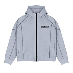 House of Smith Sweater Hoodie Zipper Track Suit Pria - Voulard Track Jacket Grey