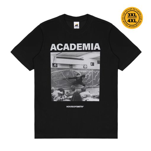 House of Smith Kaos Pria Lengan Pendek - Academia Black Regular #7 - T Shirt