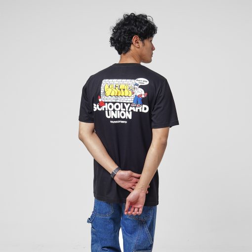 House of Smith Kaos Pria Lengan Pendek - Black Skip Union #8 - T Shirt - Image 5