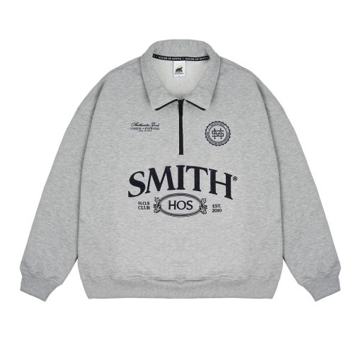 House of Smith Sweater Pria - Wade Halfzip Oversized Misty - Halfzip Oversize