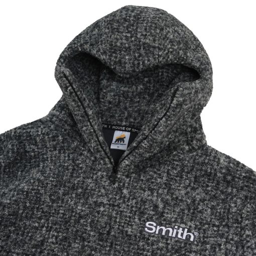 House of Smith Sweater Hoodie Oversize Halfzip Pria - Grin Sherpa Hoodie Oversized Grey - Image 3