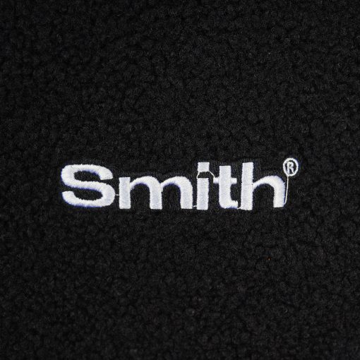 House of Smith Sweater Hoodie Oversize Halfzip Pria - Grin Sherpa Hoodie Oversized Black - Image 4