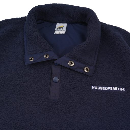 House of Smith Sweater Pria - Clivers Halfzip Jacket Polar Navy - Halfzip - Image 2
