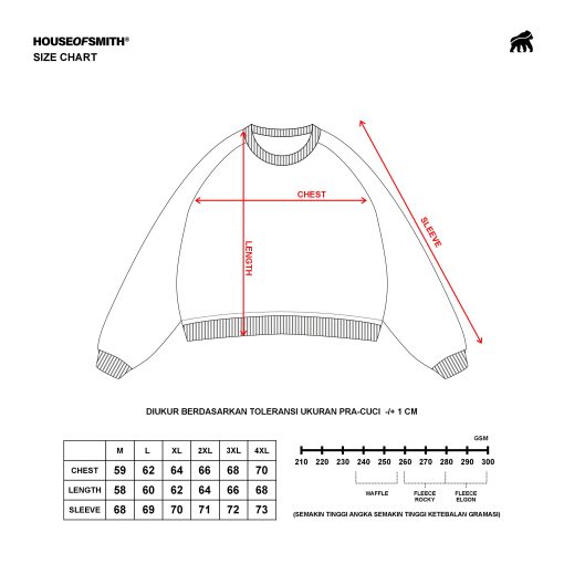 House of Smith Sweater Crewneck Boxy Pria - Sideline Boxy Crewneck - Image 6