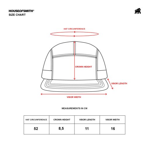 House of Smith Topi - Active 5 Panel Hat Grey - Five Panel Hat - Image 5