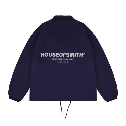 House of Smith Jaket Pria - Hos Essential Wind Breaker Navy - Coach Jacket - Image 2